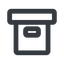 Line, wide, archive, back-up, archive-wide icon