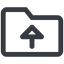 Line, up, wide, folder, directory, folders, directories, folder-up-wide icon