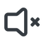 Line, up, wide, speaker, volume, mute, unmute, music, sound, loudspeaker, mute-wide icon