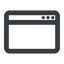 Line, wide, window, application, interface, console, gui, windows-wide icon