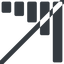 Line, down, wide, horizontal, mirror, graph, chart, prohibited, statistics, antenna, mobile, signal, bars, level, strength, bar, bar-chart-solid, wifi icon