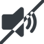 Line, down, wide, horizontal, mirror, prohibited, speaker, volume, mute, unmute, music, sound, loudspeaker, volume-2-solid icon