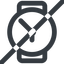 Line, down, wide, horizontal, mirror, prohibited, time, hour, minute, hours, minutes, watch, watch-wide icon