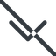 Line, down, wide, arrow, direction, prohibited, chevron, chevron-wide icon
