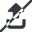 Line, left, wide, solid, sign, log, out, logout, log-out, exit, prohibited, signout, sign-out-solid, disconnect icon