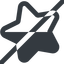 Line, left, wide, star, rate, rating, prohibited, half, star-half-wide icon