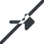Line, right, wide, arrow, prohibited, arrow-solid icon