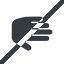 Line, right, wide, solid, prohibited, hand, stop, fingers, hand-solid icon