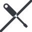 Line, right, wide, prohibited, tool, mechanics, mechanical, repair, screwdriver, screw, screwdriver-solid icon