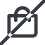Line, wide, horizontal, mirror, prohibited, shopping, cart, market, handbag, bag, bags, shopping-bag, shopping-bag-wide icon