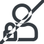 Line, wide, horizontal, mirror, user, man, woman, person, prohibited, secure, safe, padlock, locked, lock, user-lock, user-lock-wide icon