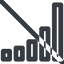 Line, up, wide, graph, chart, prohibited, statistics, antenna, mobile, signal, bars, level, strength, bar, bar-chart-wide, wifi icon