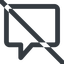Line, wide, square, dots, message, prohibited, chat, comment, speech, dialogue, blablabla, blabla, bubbles, comment-square-wide icon