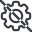 Line, setting, config, gear, wheel, settings, cog, prohibited, gear-wide icon