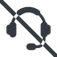 Line, wide, prohibited, phone, , call, headset-solid, headset, headphone, microphone, support icon