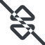 Line, up, wide, prohibited, order, sort, sort-wide icon