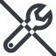 Line, up, wide, prohibited, spanner, wrench, tool, mechanics, mechanical, repair, spanner-wide icon
