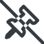 Line, up, wide, prohibited, thumbtack, pin, unpin, thumbtack-alt-wide, thumbtack-alt icon