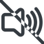 Line, up, wide, prohibited, speaker, volume, mute, unmute, music, sound, loudspeaker, volume-3-wide icon