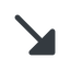 Up, right, down, wide, arrow, corner, arrow-corner-solid, increase, decrease icon